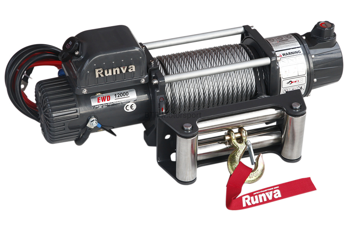 Лебёдка электрическая двухскоростная 12V Runva 12000 lbs 5700 кг EWD12000U
