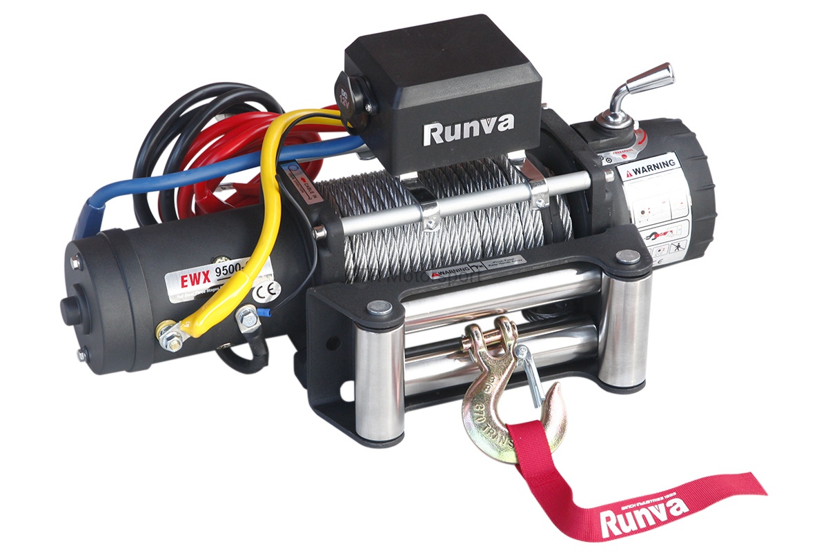 Лебёдка электрическая высокоскоростная 12V Runva 9500 lbs 4350 кг EWX9500S-Q