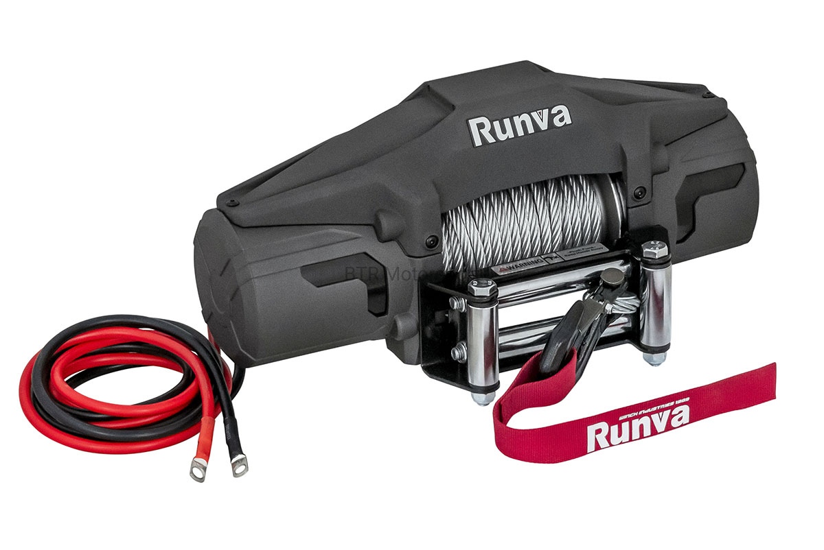 Лебёдка автомобильная электрическая 12V Runva 6000 lbs 2500 кг (стальной трос) EWV6000F