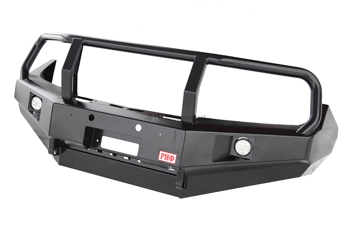 Бампер РИФ передний Nissan Navara D40/Pathfinder R51 (2010-2014) с доп. фарами и защитной дугой  RIFD40-10350-10