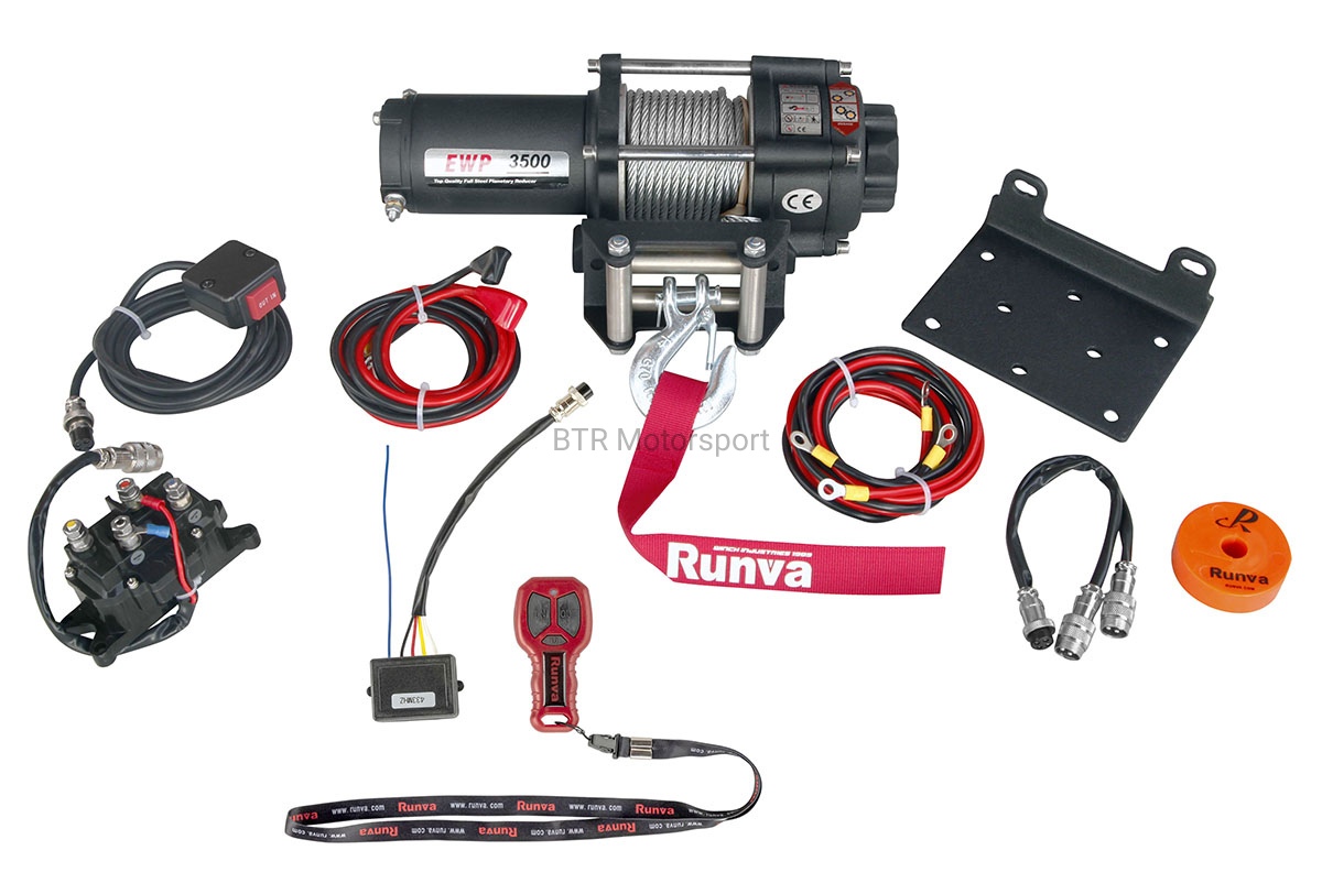 Лебёдка электрическая 12V Runva 3500A lbs 1588 кг EWP3500A