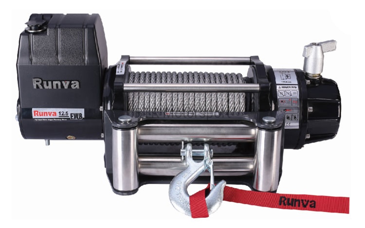 Лебёдка электрическая 12V Runva 12500 lbs 5720 кг (влагозащищенная) EWB12500U