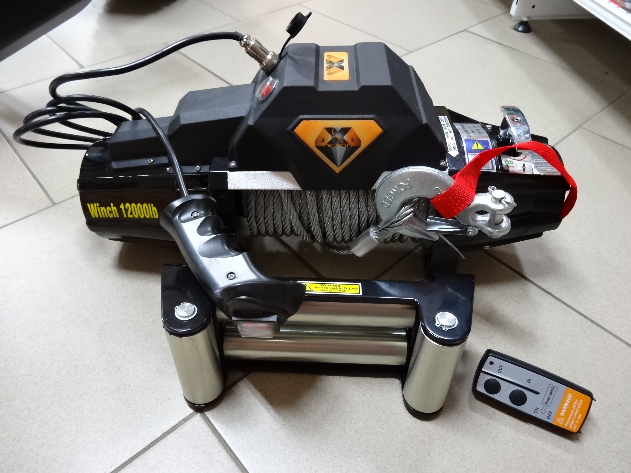 Лебедка электрическая 12000lbs/5500кг 12v с интегрированным блоком управления SC12.OEX