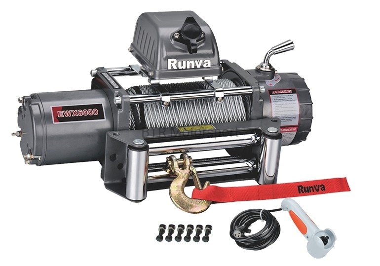 Лебёдка электрическая 12V Runva 6000 lbs 2500 кг EWX6000S